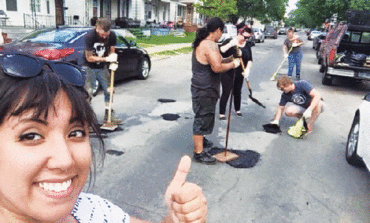 Hamtramck residents work together to repair potholes