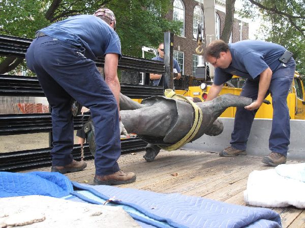 Hubbard’s statue was removed, but the struggle continues
