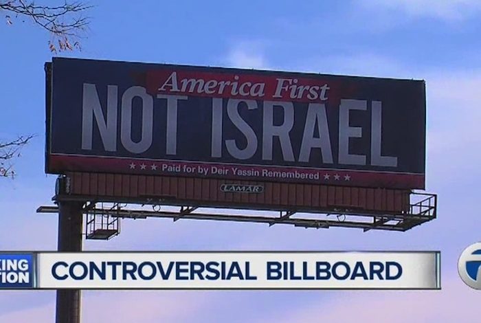 Palestinian activists slam WXYZ for report on “America First” billboard