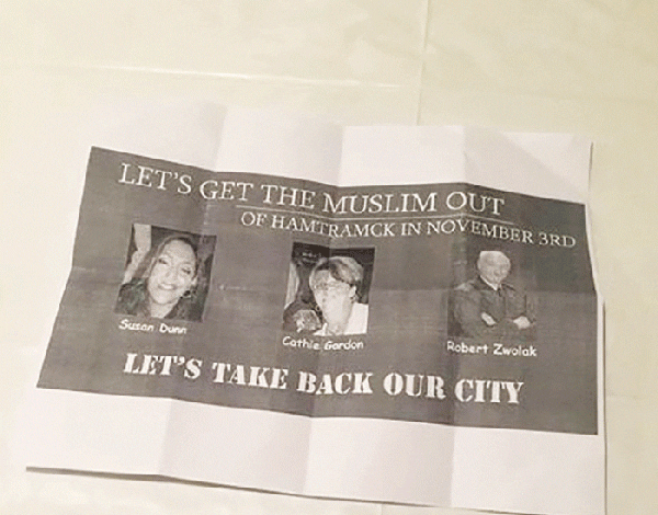 Activists condemn anti-Muslim Hamtramck campaign flyers