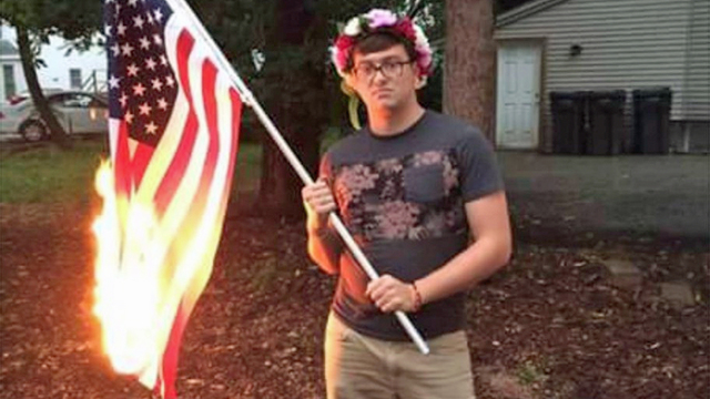 Flag burning Illinois man will not be charged