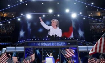 In her acceptance speech, Clinton said U.S. at 'moment of reckoning'