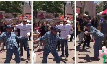 Anti Islamic protestors confronted with dance party at Eid Festival