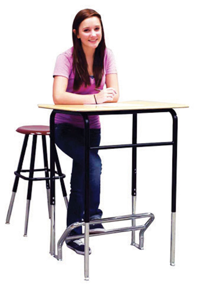 Classroom standing desks may help kids slim down