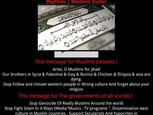 Local groups’ websites hacked with jihadi messges