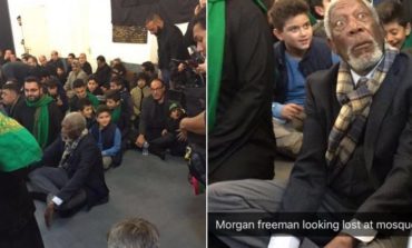 Morgan Freeman attends Shia Muslim ceremony