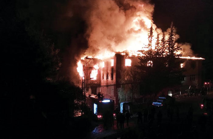 Twelve detained after Turkish dormitory fire kills schoolgirls