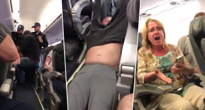 Video captures forced removal of United Airlines customer from overbooked flight