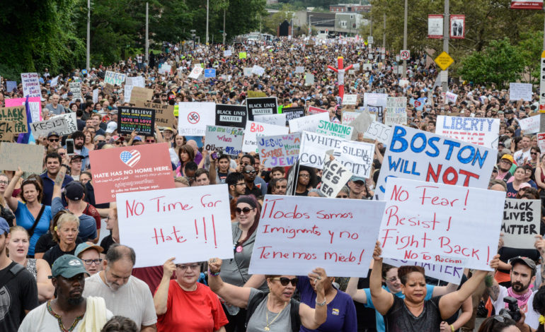 Boston march against hate speech avoids Charlottesville chaos