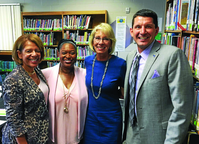 Dearborn Schools Superintendent Glenn Maleyko meets with secretary of education