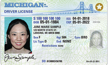 You will need a new Michigan driver's license to fly in 2020