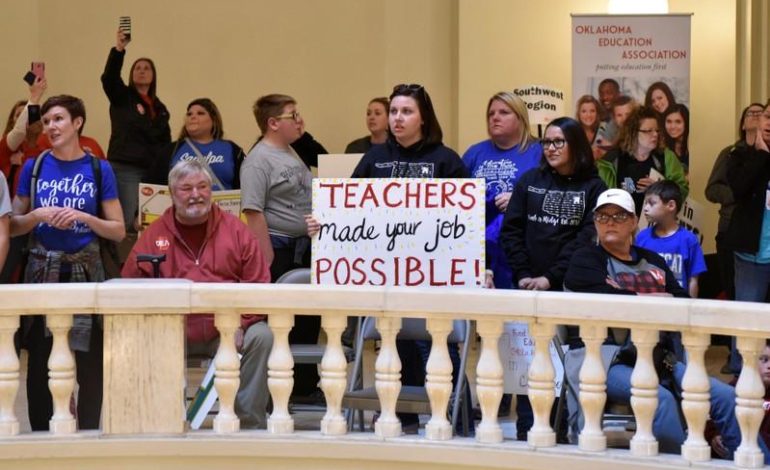 Sagging school funding fuels teacher protests