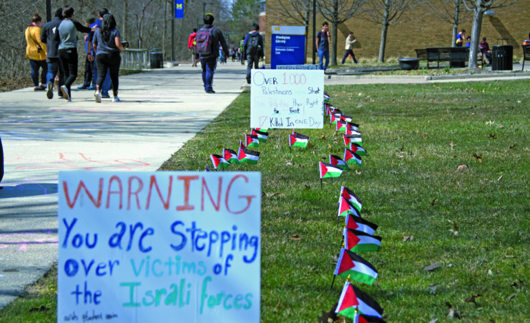 Arab Student Union creates street art protest at U of M-Dearborn