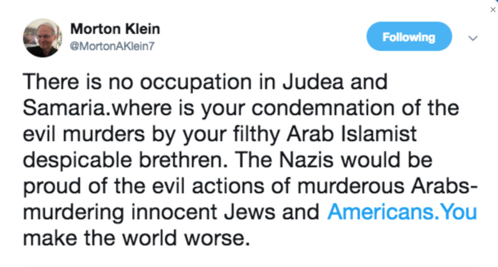 Klein filthy tweet