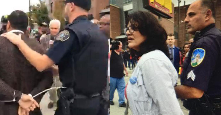 Rashida Tlaib, Abdul El-Sayed arrested at Fight for $15 rally in Detroit