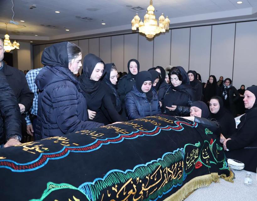 Mourners paying respect for Mohamad Osman at the Islamic Center of America on Tuesday, Dec. 11