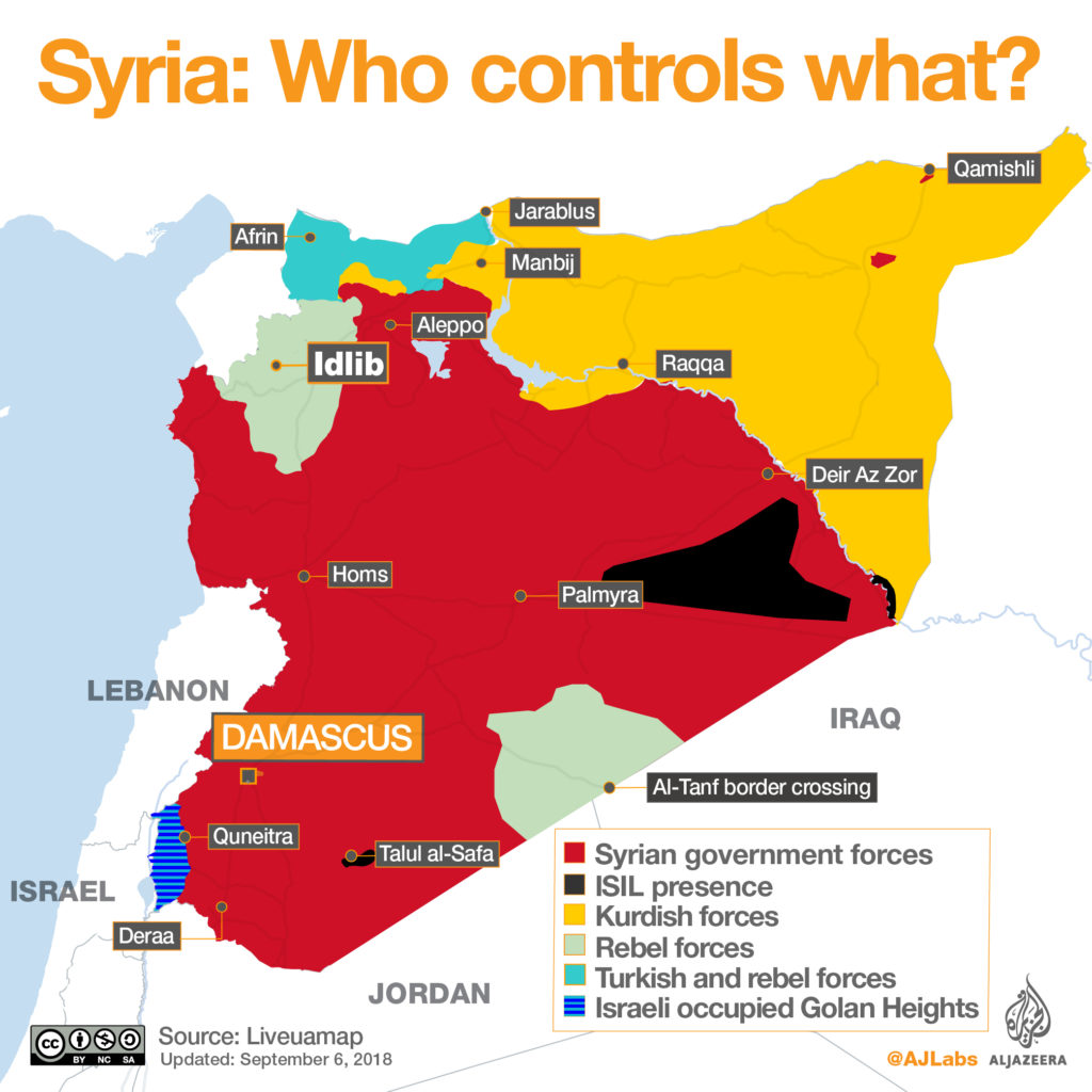 Syria: Who controls what as of September 2018