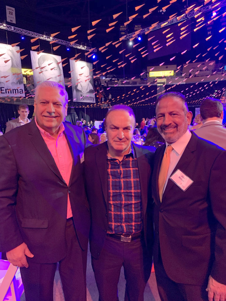 (L-R) Publisher Osama Siblani, Bill Saad, CEO of Michigan Fuels and Allie Mallad, CEO of Red Effect at the ChadTough Foundation 3rd Annual fundraising event at Crisler Center in Ann Arbor on Saturday, May 18