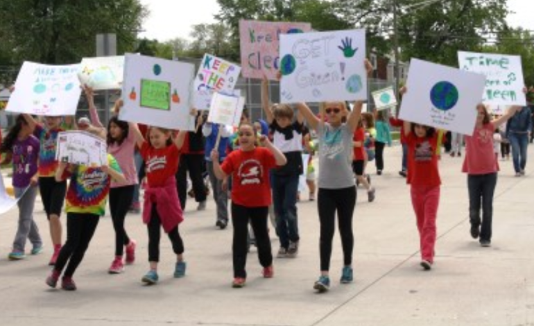 Dearborn elementary school students participate in clean-up parades