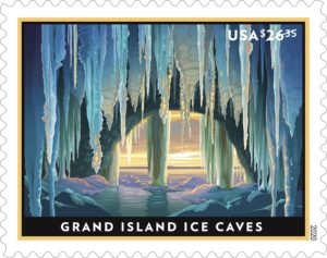 New USPS stamp depicts the Grand Island Ice Caves