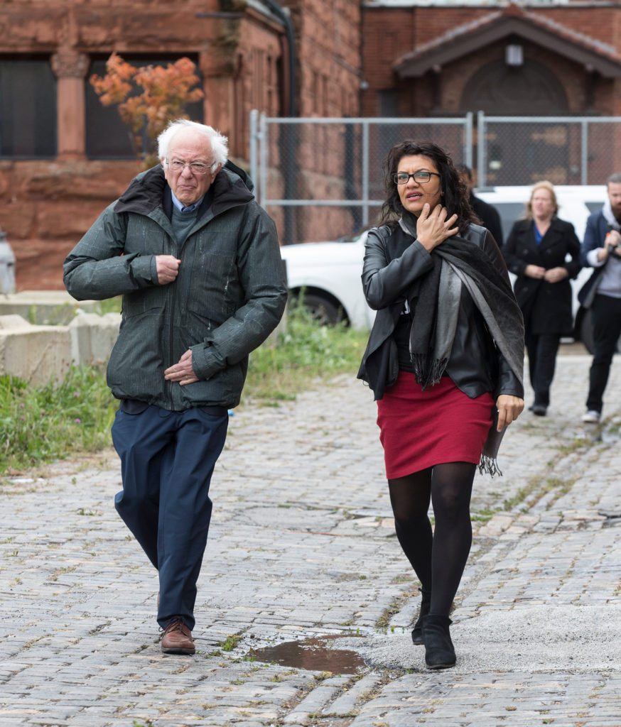 Sen. Bernie Sanders learns about the issues in Detroit prior to a big rally and an endorsement from U.S. Rep. Rashida Tlaib.Oct. 28, 2019. - Photo by Detroit Free Press