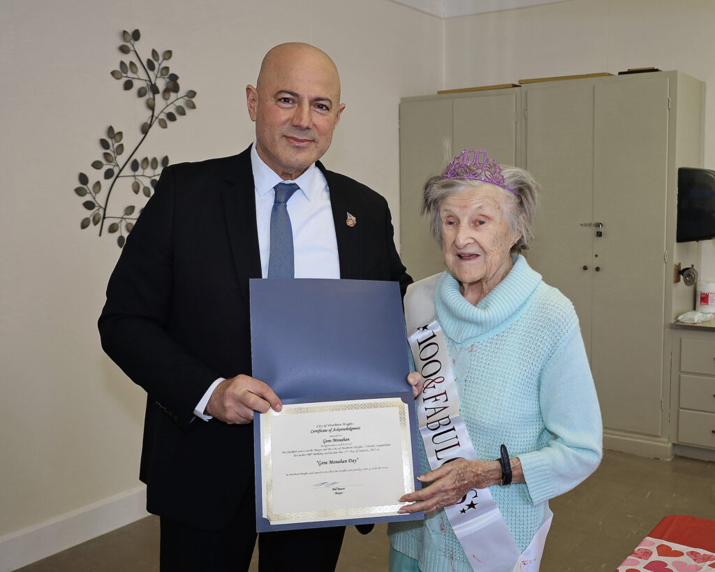 Dearborn Heights Mayor Bill Bazzi celebrates resident’s 100th birthday