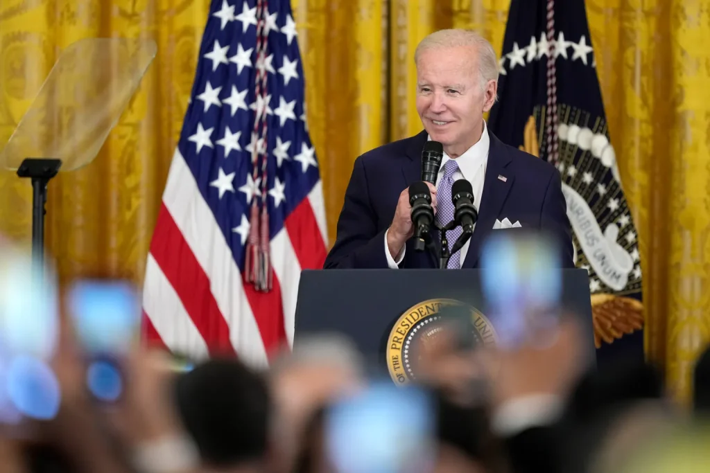 President Joe Biden speaking at Eid dinner at White House