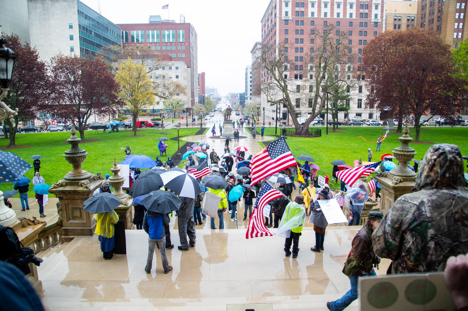 A Subdued Protest In Lansing, No Arrests Made Or Citations Given