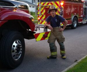 Amir Shedyak is also a volunteer firefighter. Photo: Facebook