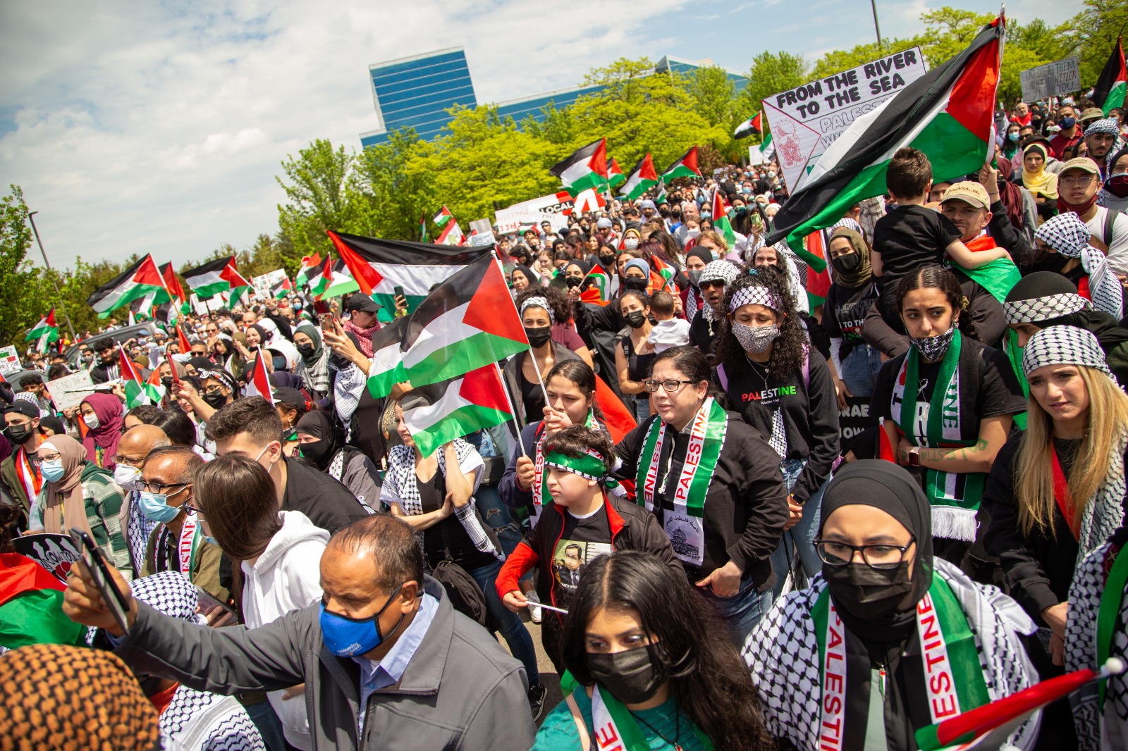 A rally for Palestine in Dearborn, May, 2021. Photo: Imad Mohamad/The Arab American News
