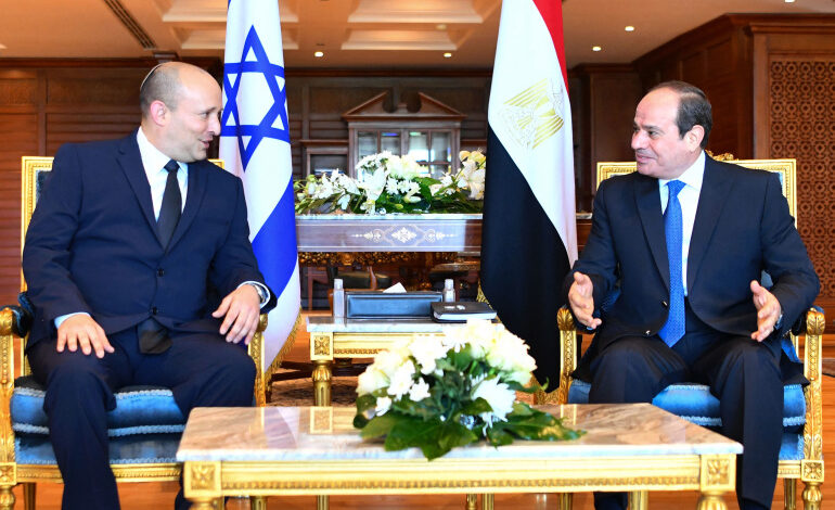 Israeli prime minister visits Egypt in first official trip in a decade