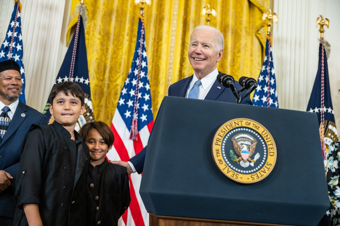 President Biden celebrates Eid al-Fitr with Muslim community members at the White House, Monday, May 2. Photo: The White House