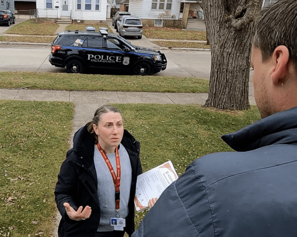  Stacy Wetters responds to a mental health call with Dearborn Police.