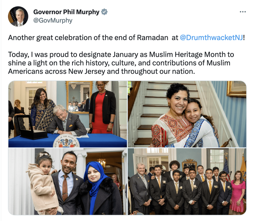 New Jersey Designates January as Muslim Heritage Month