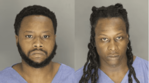 Lindsay Thurmond, 27 of Detroit (left), and Quenton Goston, 29, of Melvindale (right) both face first-degree murder charges in connection with the Sept. 19, 2023 shooting and robbery of a well-known florist. Mugs provided by Dearborn police. 