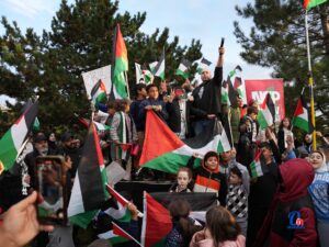 More than 2,000 community members gathered at Ford Wood Park in Dearborn on Wednesday to protest Israeli genocide against Palestinians.