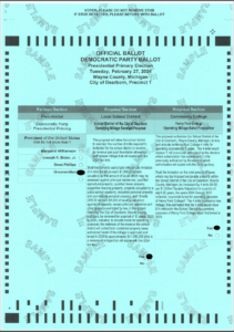 February 27, 2024 presidential primary ballot