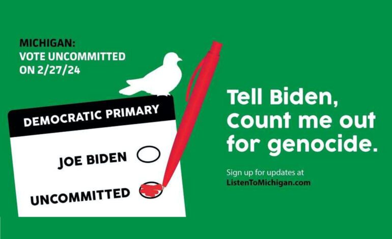 A message to Biden: Arab Americans are urged to vote “uncommitted” in Michigan’s presidential primary on Feb. 27