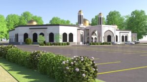 A rendering of the new building of the Islamic Institute of America on Beech Daly Street in Dearborn Heights. – Photo courtesy of the Islamic Institute of America