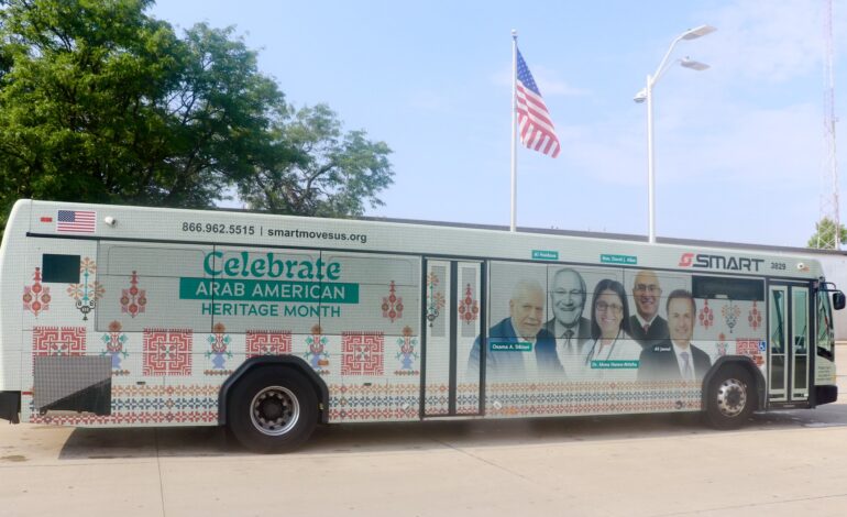 SMART unveils bus wrap dedicated to Arab American leaders