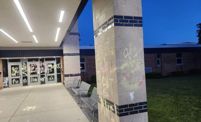 Crestwood High School vandalized as part of a senior prank