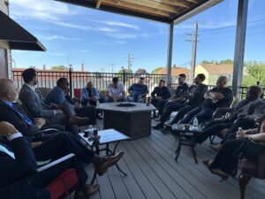 Congressional candidate Mary waters during her meeting with Arab American leaders at The Arab American News offices in Dearborn on Monday, July 1. – Photo by The Arab American News