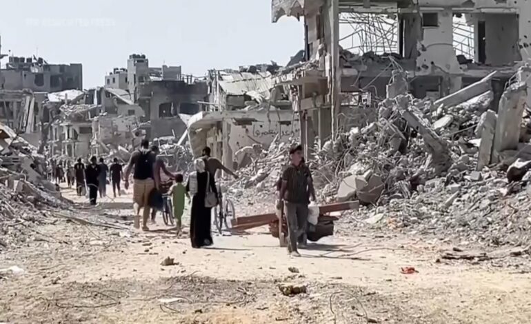 “We have nothing”: Palestinians return to utter destruction in Gaza City after Israeli withdrawal