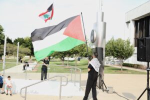 Protesters at the Dearborn rally against Israeli aggression, genocide and assassinations in the Middle East, Monday, August 5. – Photos by Shehab's Pro Media