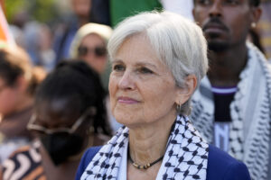 Green Party presidential candidate Jill Stein listens during a rally at Union Park during the Democratic National Convention Wednesday, Aug. 21, 2024, in Chicago. – Photo by AP