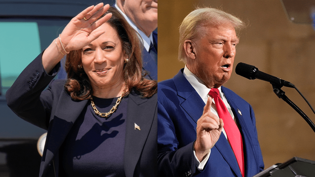 Harris and Trump hold competing rallies in Michigan