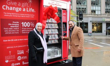 Zaman International featured in Giving Machines in Campus Martius Park