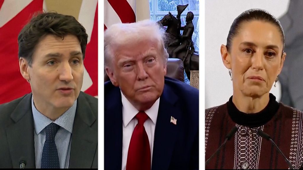 Trump on Thursday exempted certain goods from Canada and Mexico covered under the U.S.-Mexico-Canada Agreement from his 25% tariffs for a month.