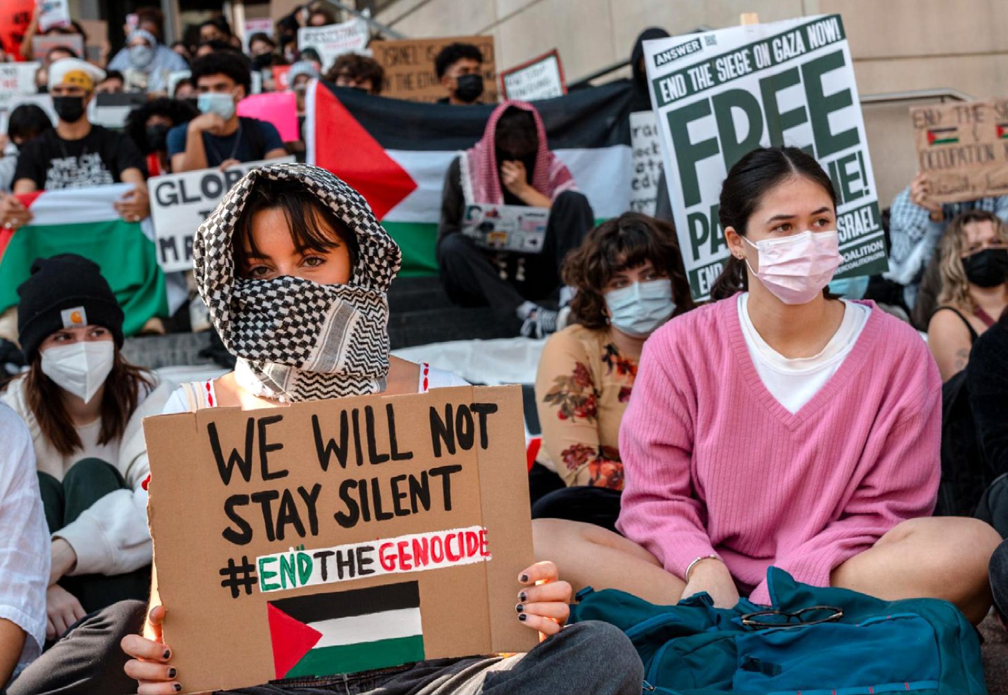 George Washington University students protesting the Israeli war on Gaza. – Photo by GW SJP