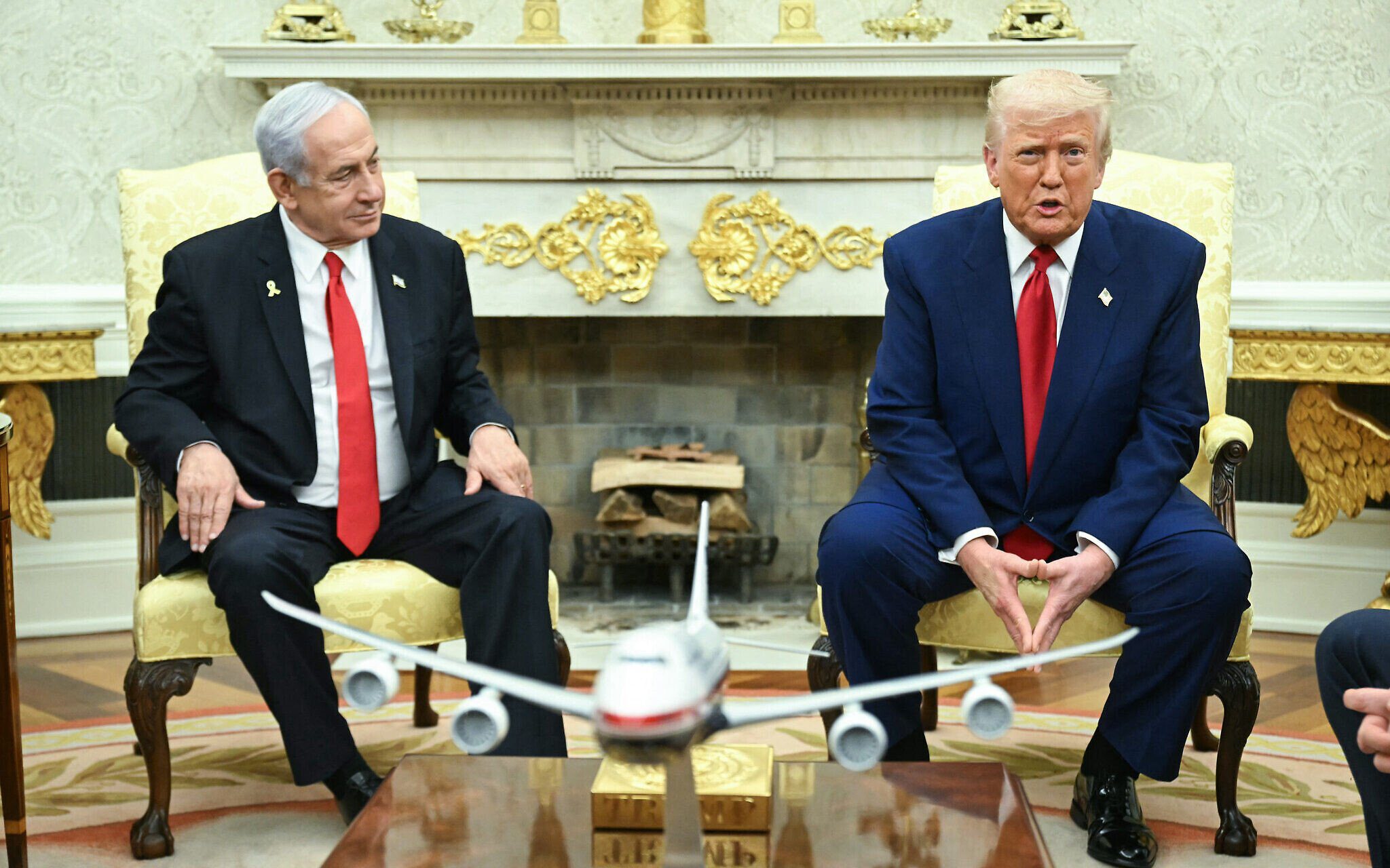 Netanyahu and Trump at the White House on Monday.